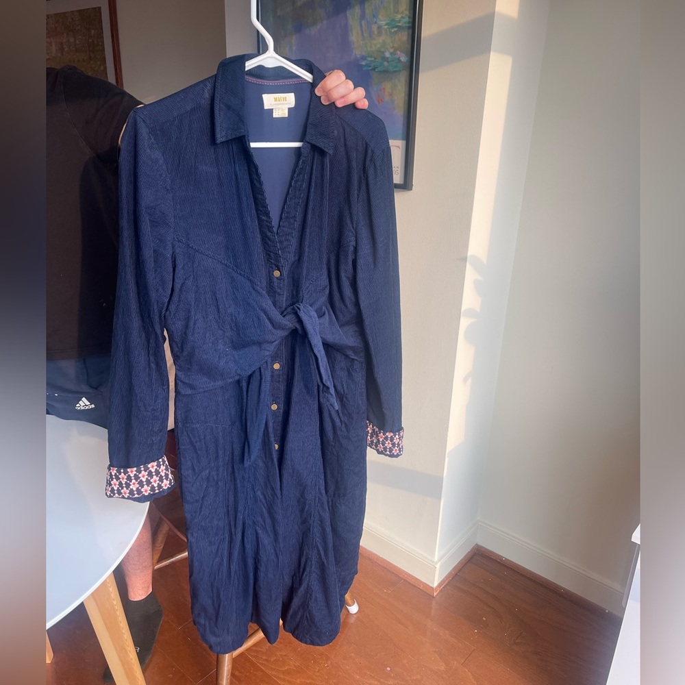 Anthropologie Navy Blue Dress! Great quality and versatile dress